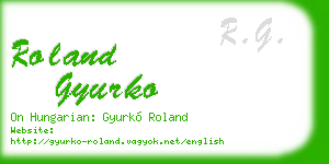 roland gyurko business card